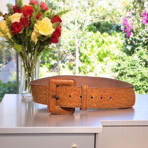VTG Calderon Full Quill Ostrich Leather Belt